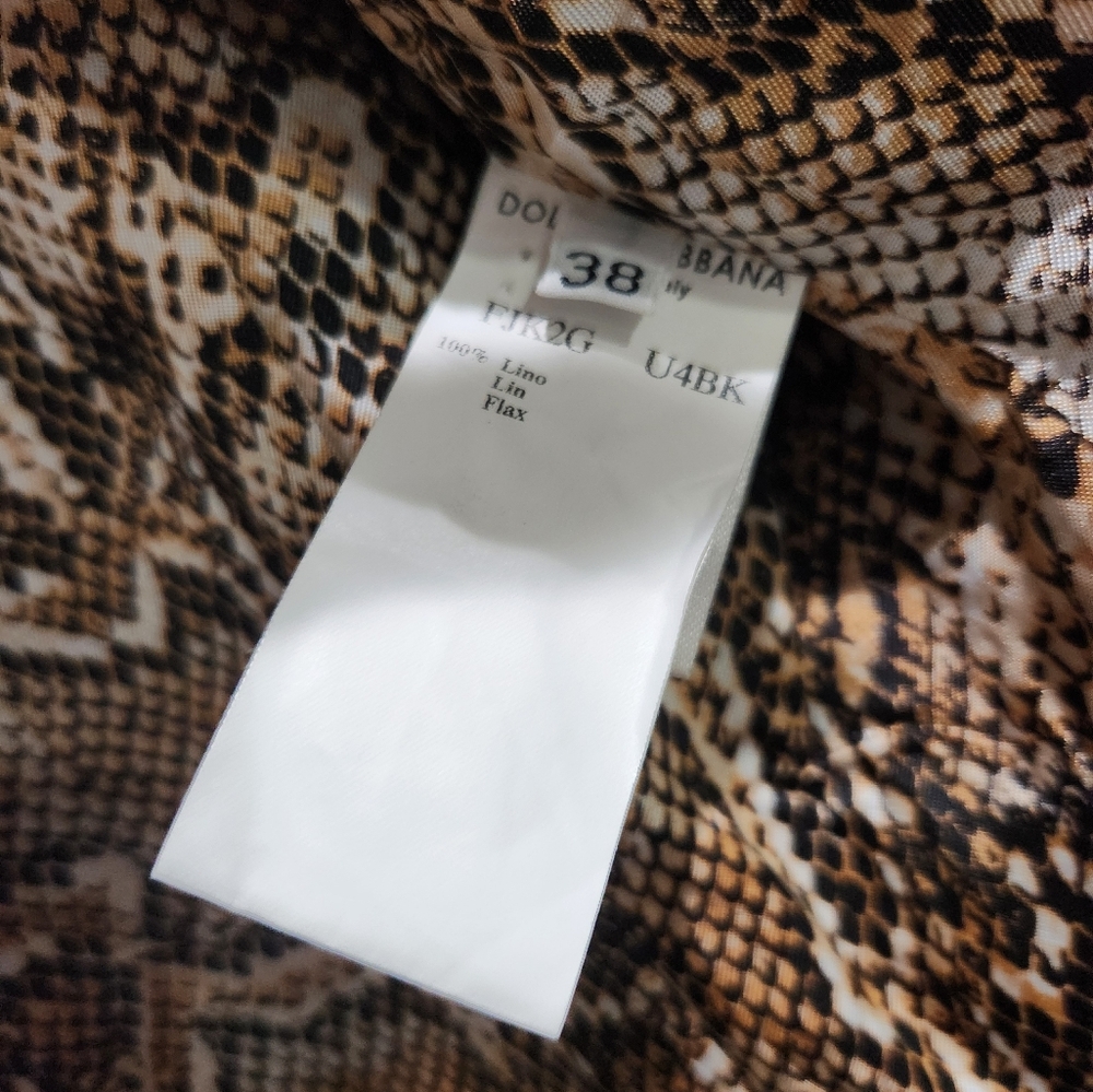 Dolce and Gabbana Tan Linen Fringe Blazer Jacket 38 Us 2 - Picture 5 of 7